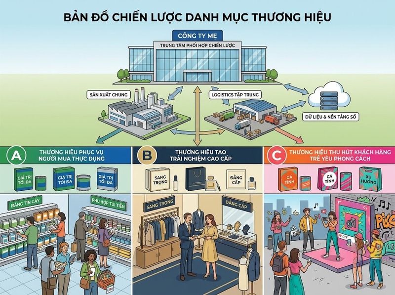 Chiến lược đa thương hiệu giúp doanh nghiệp phục vụ nhiều phân khúc khác nhau